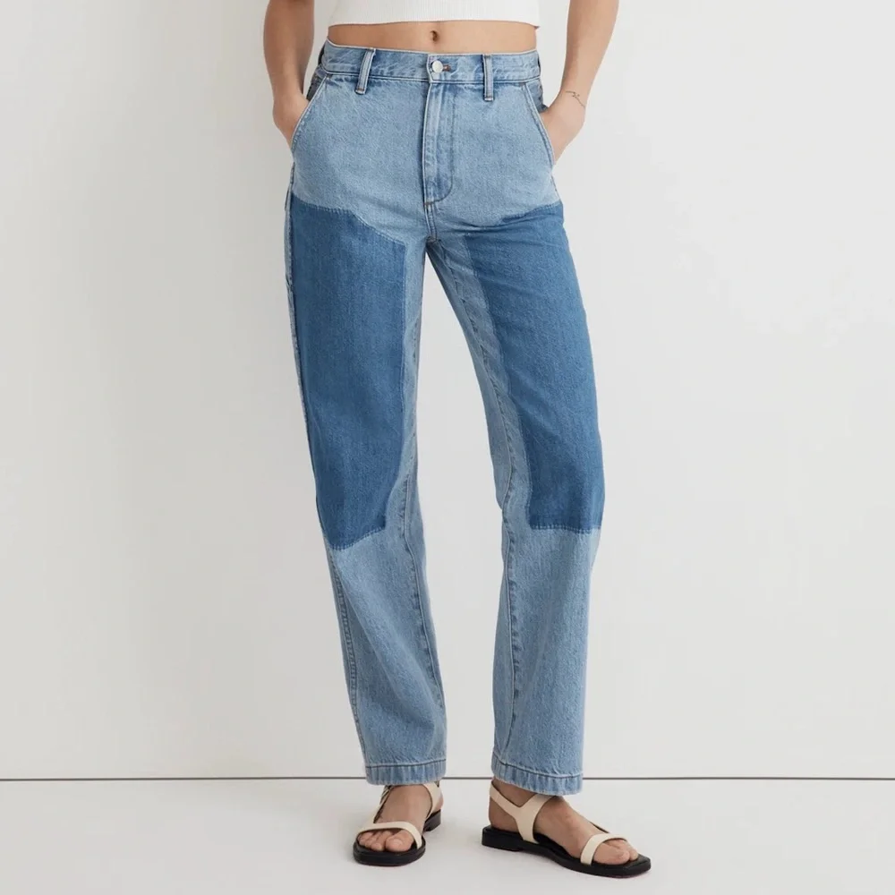 Women’s 27 MADEWELL The '90s Straight Jean Hazelfern Wash Shadow-Panel Edition